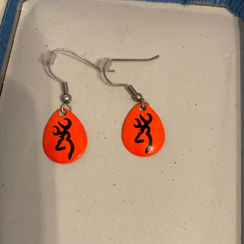 Browning logo earrings